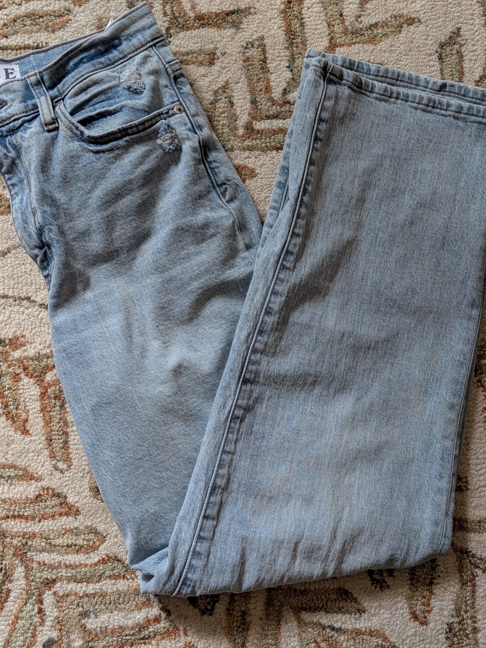Daze Denim Tough Love Light Wash high Waisted Straight Leg Jeans 27